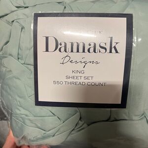Charter Club Damask King Sheet Set - Soft Green